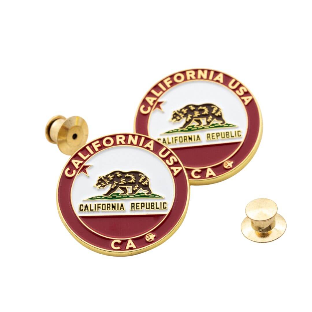 USA California Pin Collection for Travel Push Pin Maps and Travel Backpacks