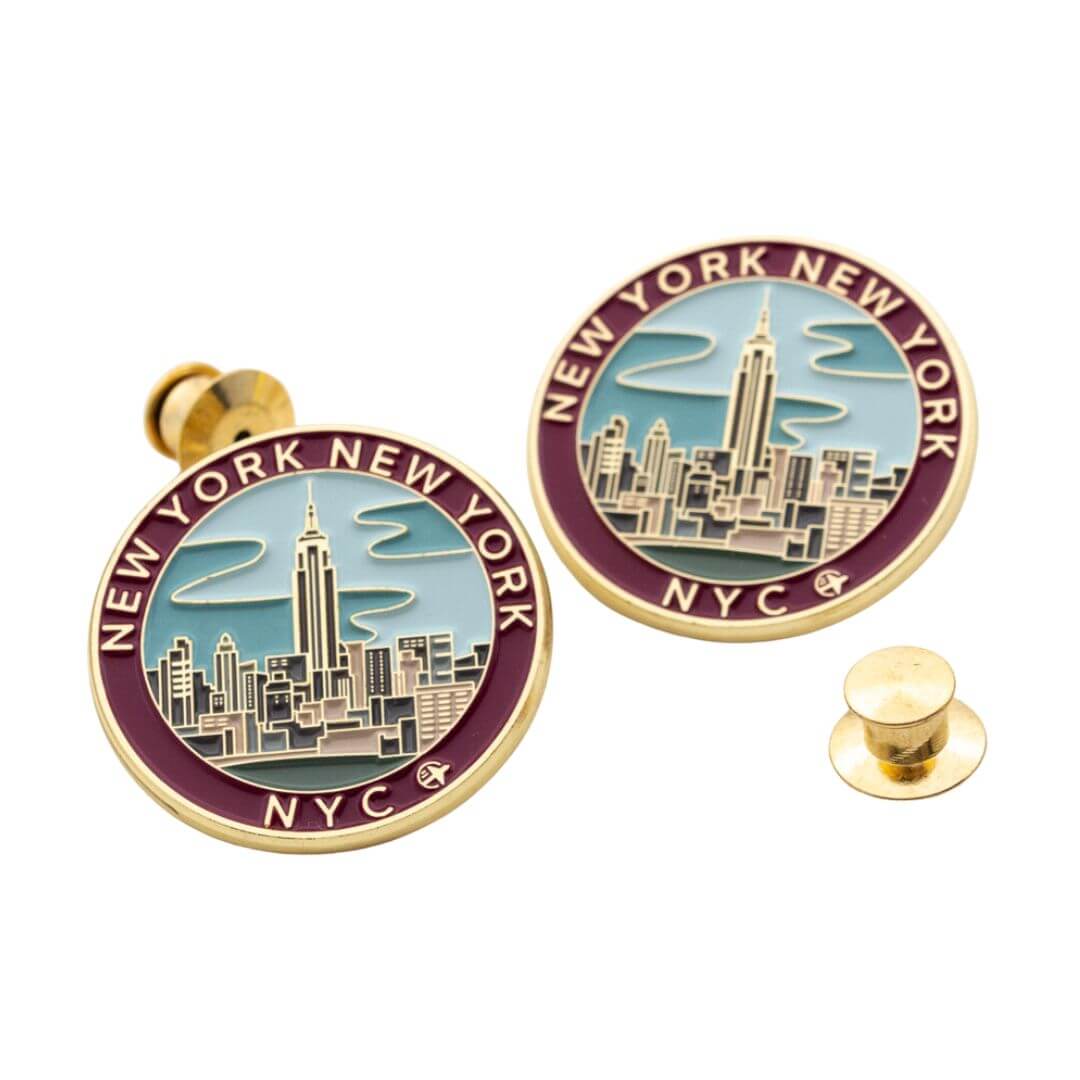 New York City Skyline Empire State Building Enamel Travel Pin Collection