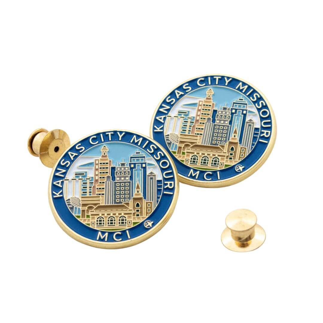 Kc Pin Top Skyline Kansas City Enamel Pin | Missouri USA Pin Collection – Monda Pins