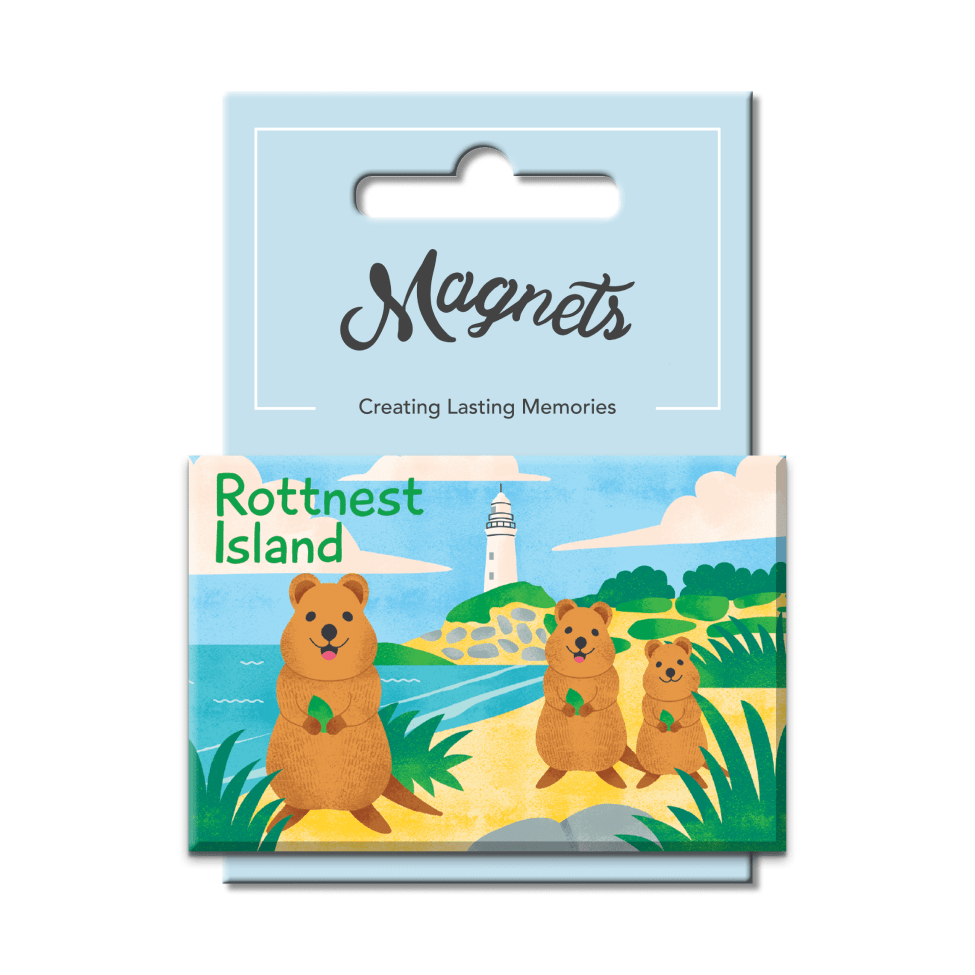 Ozzy Friends Quokka's chillin on Rottnest Island Fridge Magnet