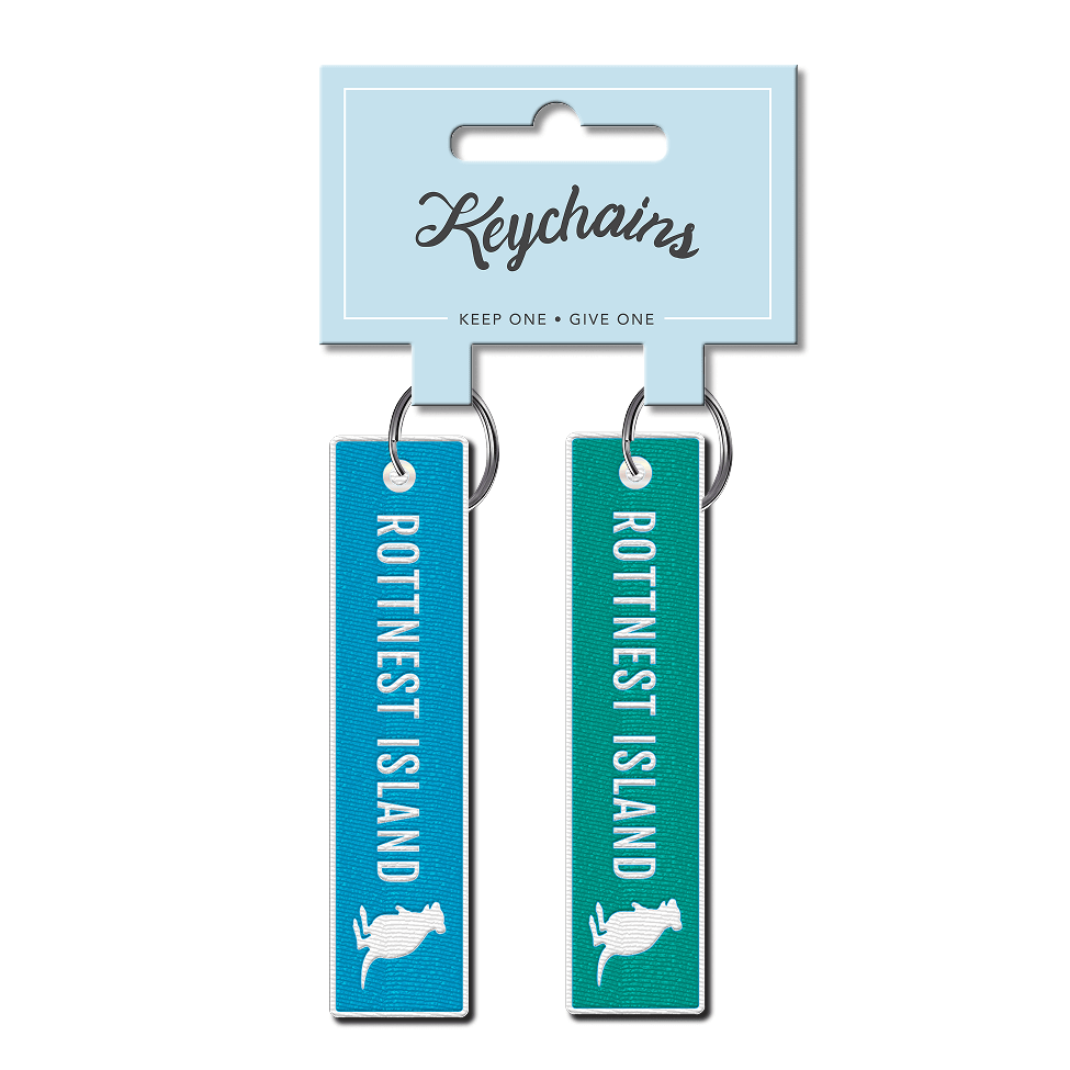 Rottnest Island Embroidery Keychain 2pk