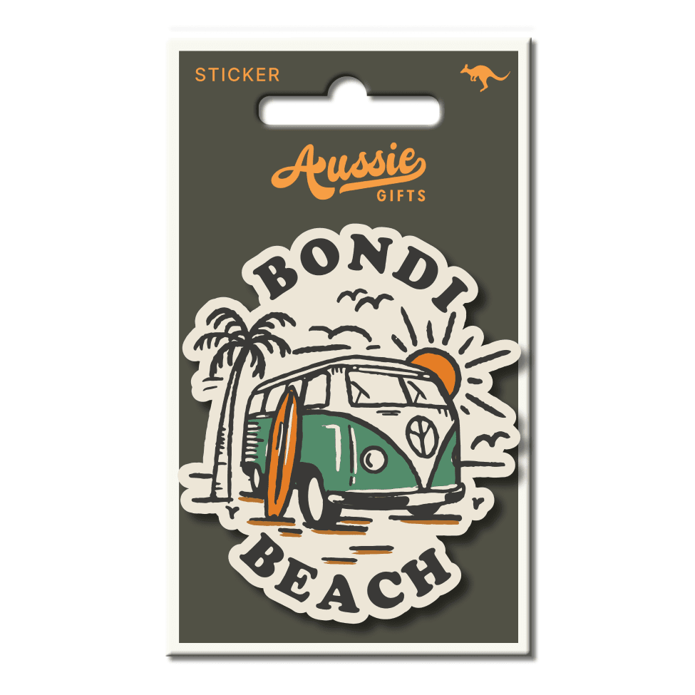 Bondi Beach Retro Combi Sticker