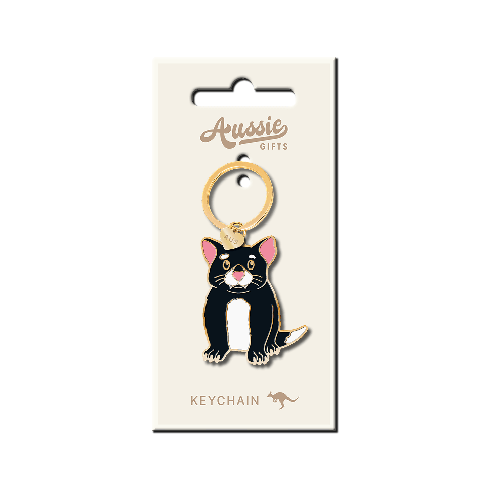 Tasmanian Devil Keychain with Charm