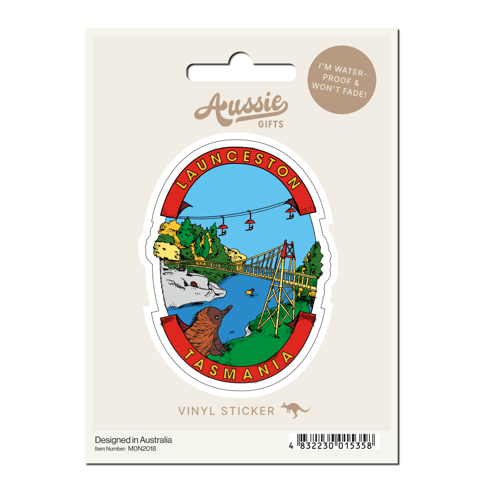 Launceston Echidna Crest Sticker