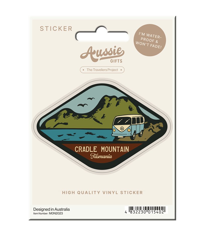 Cradle Mountain Campervan Large Sticker