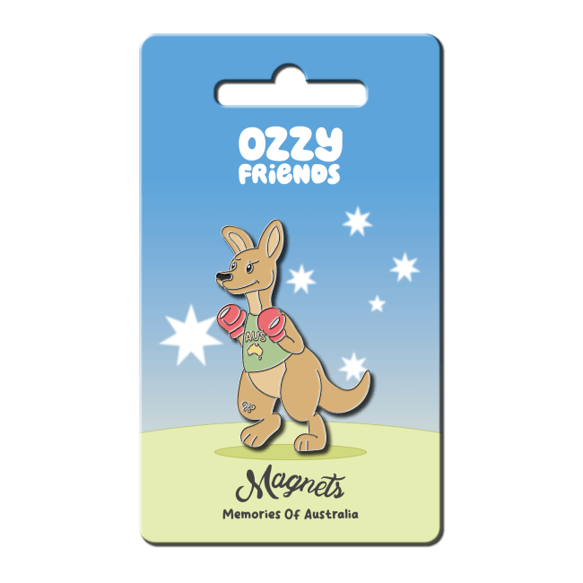 Ozzy Friends AUS Boxing Roo Enamel Magnet