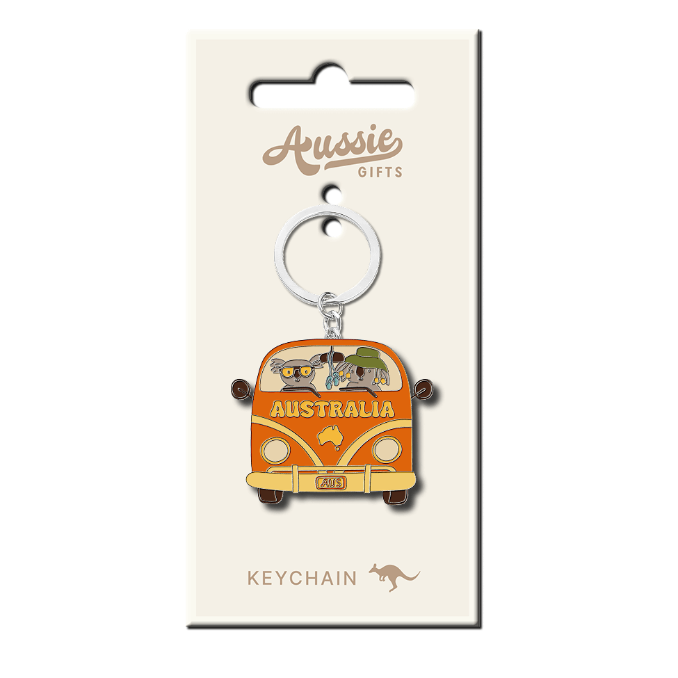AG AUS Orange Kombi Front Keychain