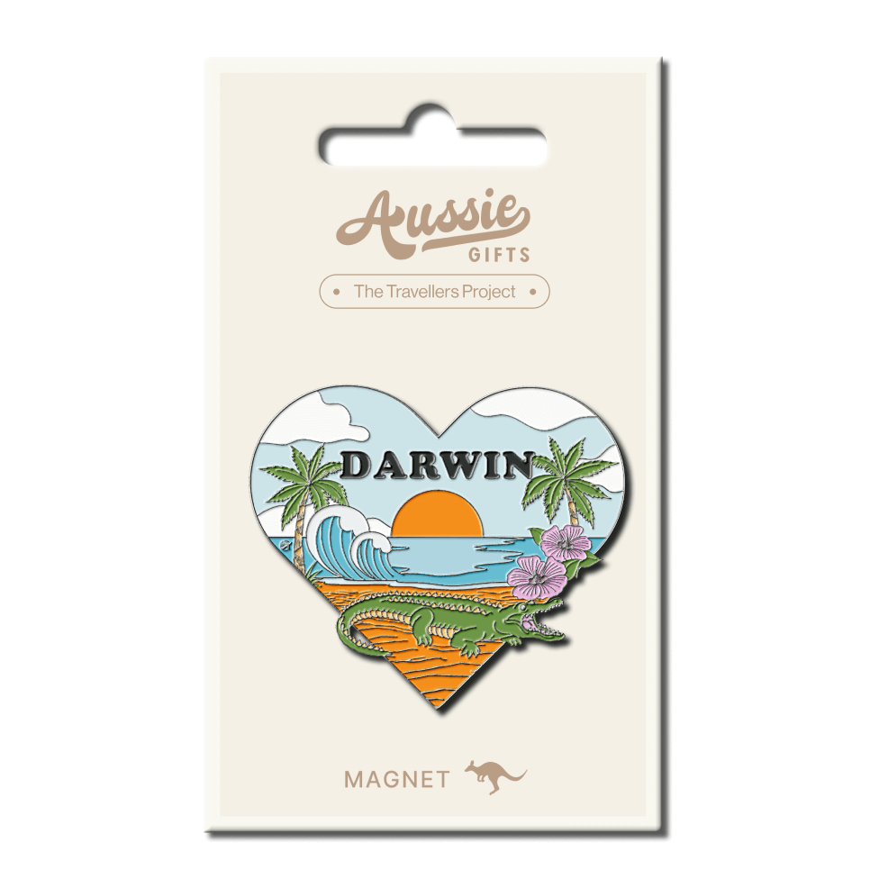 Darwin Heart Crocodile Souvenir Fridge Magnet
