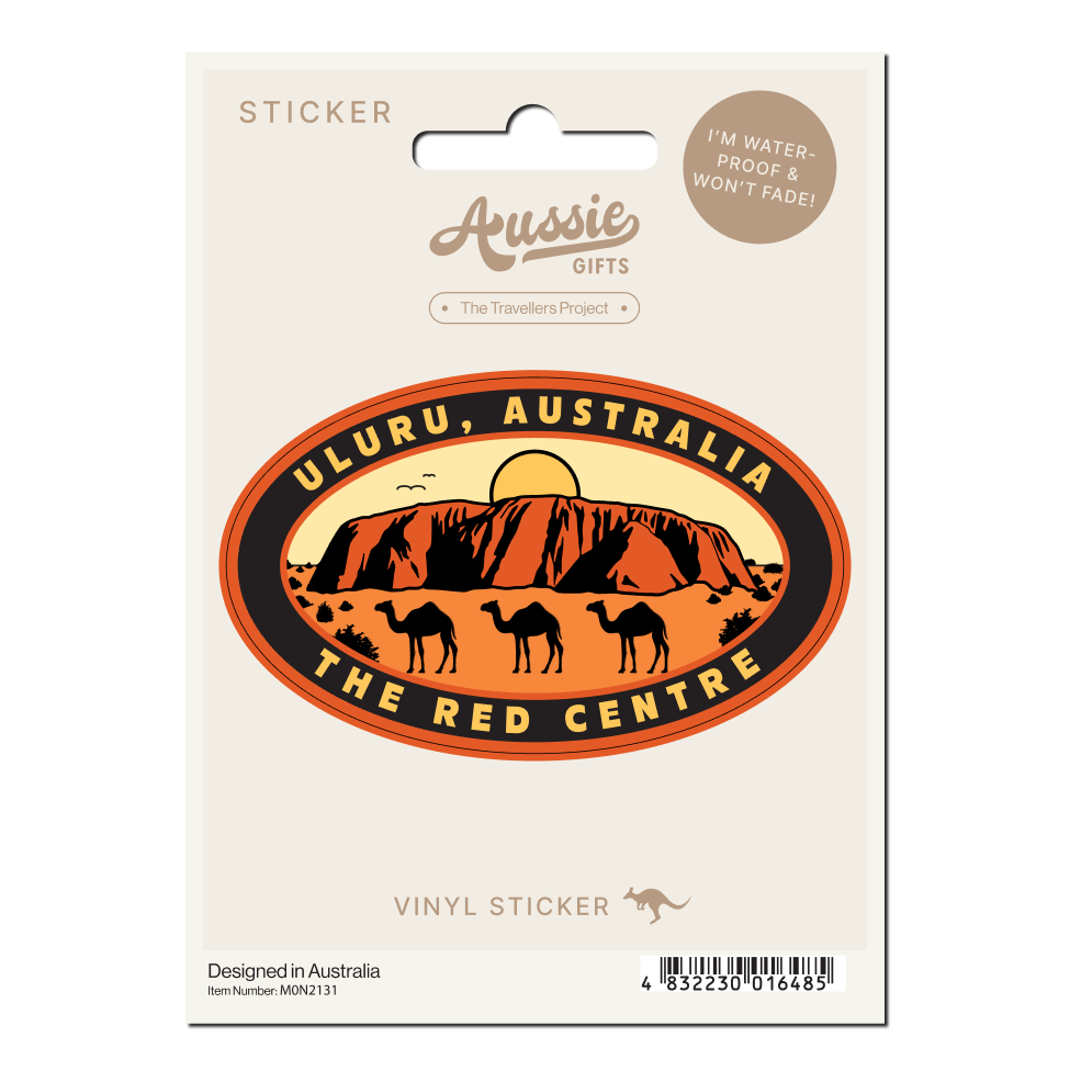 Uluru Sunset Camel Souvenir Sticker