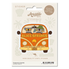 Alice Springs Large Orange Kombi Van Front Souvenir Sticker