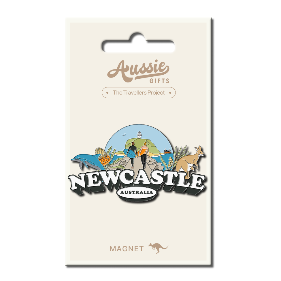 Newcastle Typography Travel Souvenir Fridge Magnet