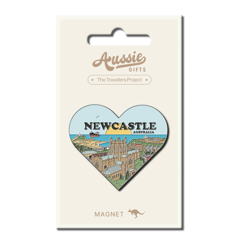 Newcastle Skyline Heart Fridge Magnet