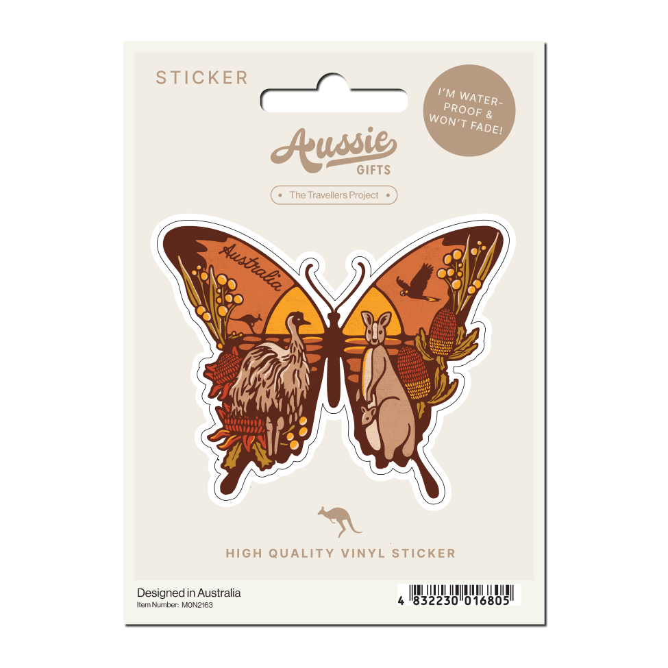 Australia Butterfly Animals Vinyl Sticker
