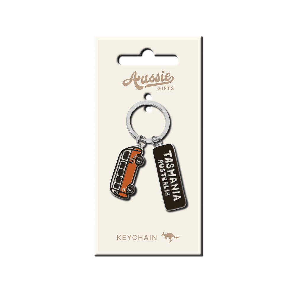 Tasmania Australia Combi Charm Keychain