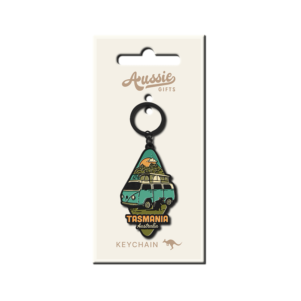 Tasmania Australia Combi Crest Keychain
