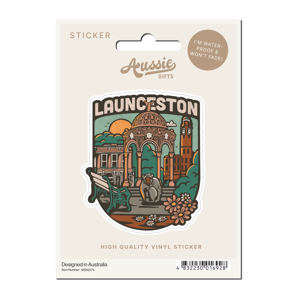 Launceston Australia City Collage Vinyl Sticker