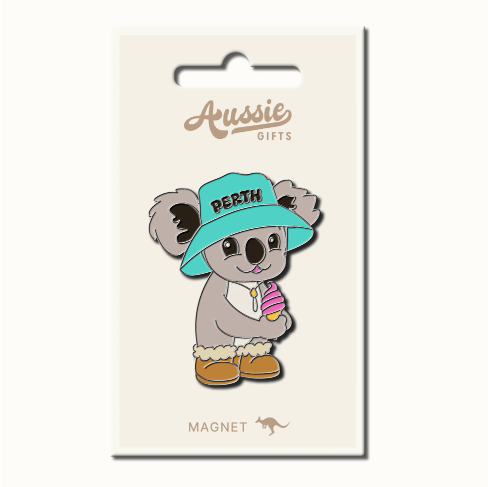 Perth Koala eating Ice Cream with UGGs Fridge Magnet