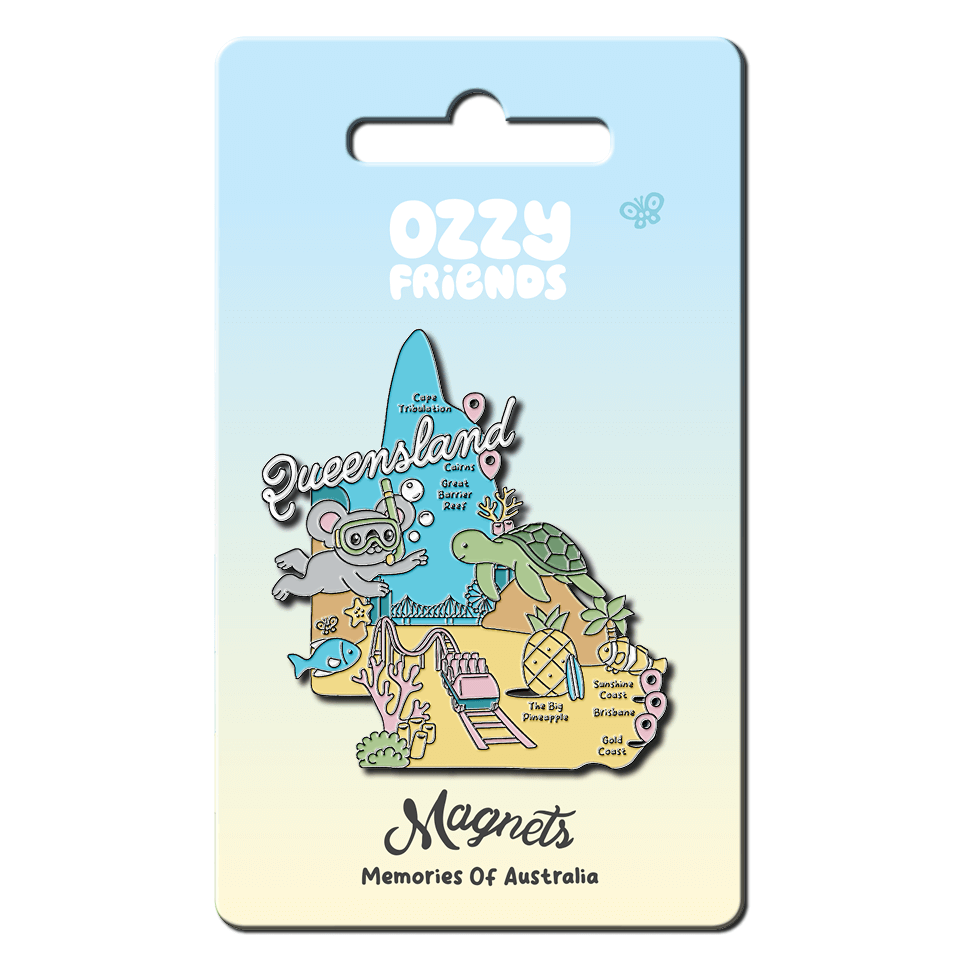 Queensland Map Fridge Magnet