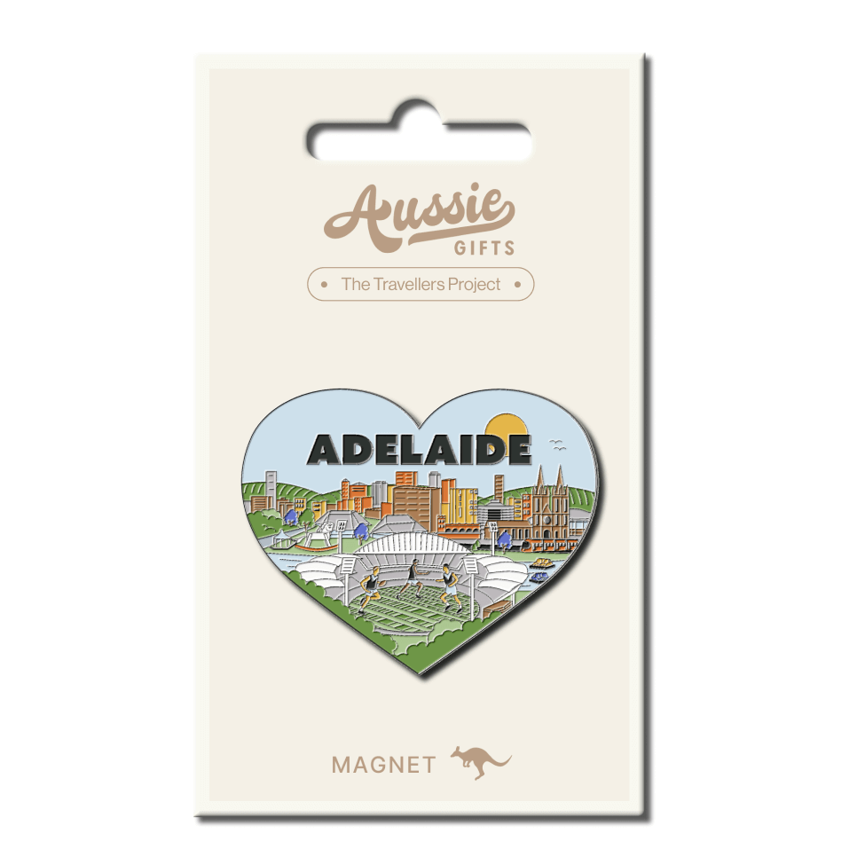 Adelaide Heart Skyline Fridge Magnet