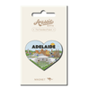 Adelaide Heart Skyline Fridge Magnet