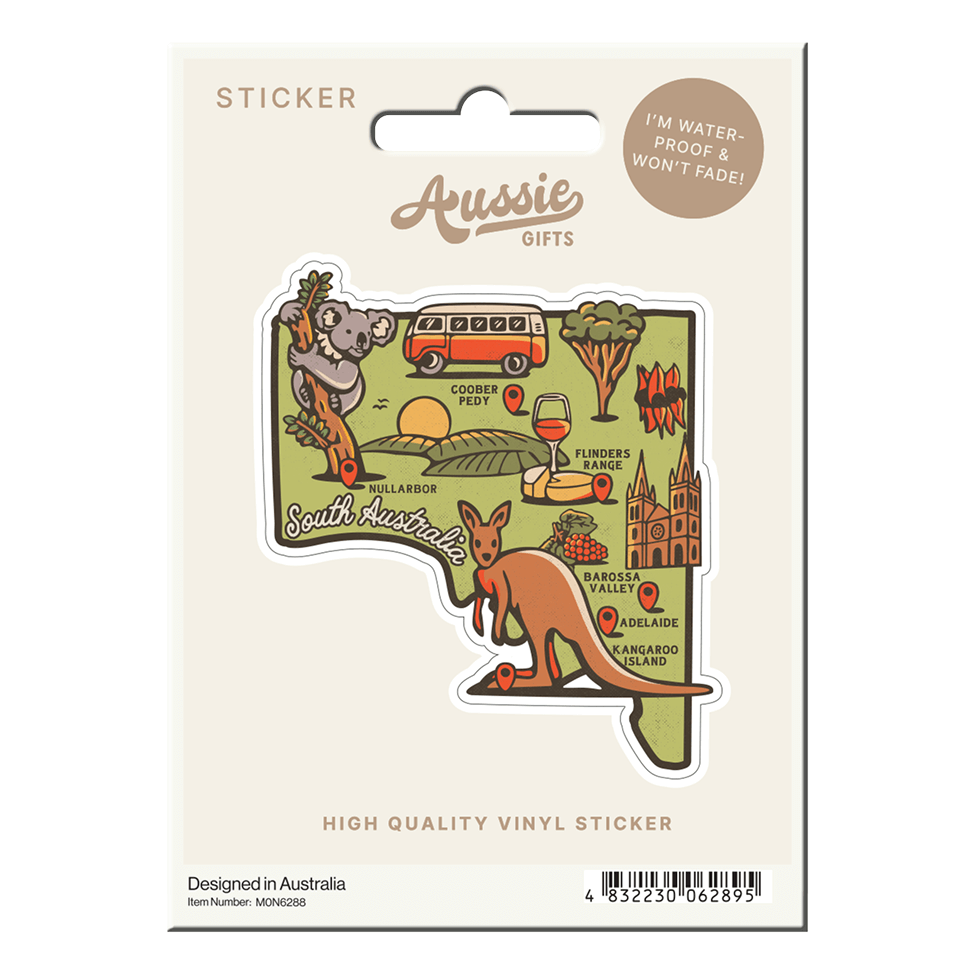 Adelaide Map Premium Sticker
