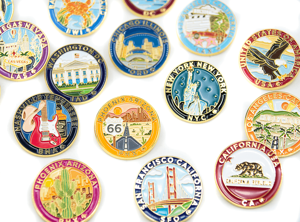Skyline Kansas City Missouri Enamel Travel Pin Collection
