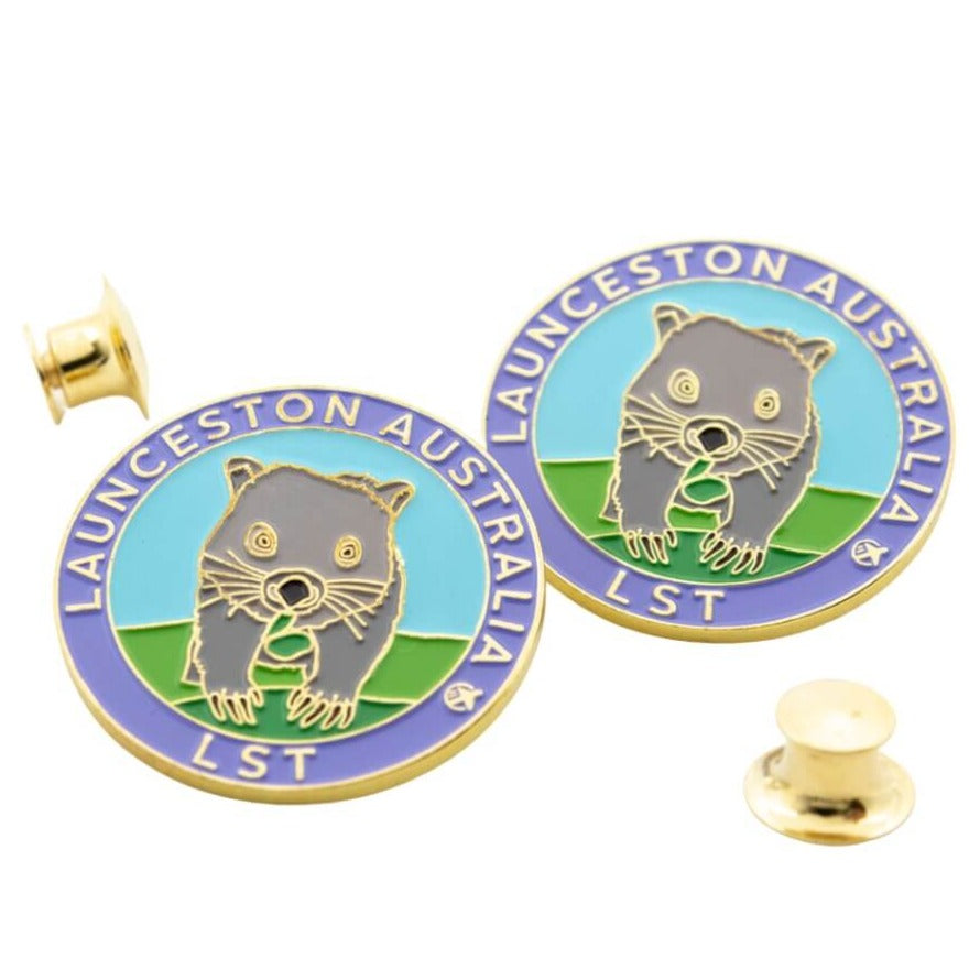 Wombat Launceston Australia Travel Pin 2pk