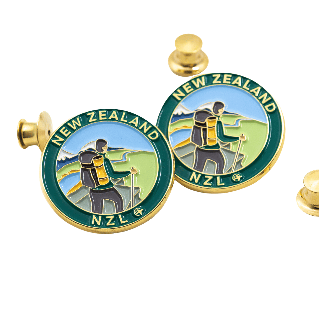 Hiking New Zealand Travel Pin Collection