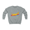 Kids Playful Kangaroo Surf Graphic Crewneck Sweater
