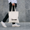 Customizable 'Meet Me In' New York Canvas Tote Bag | Add your custom city