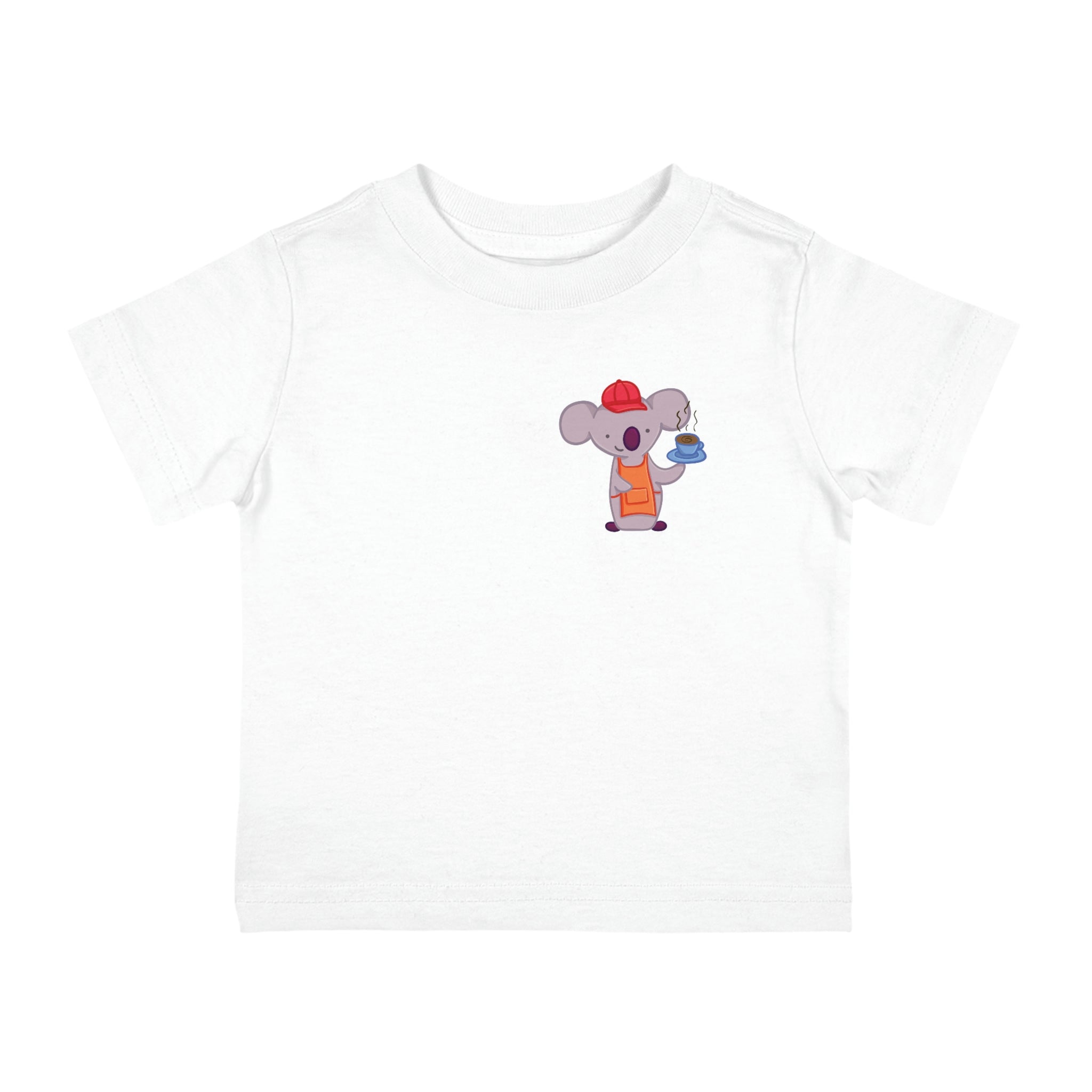 Kids Cotton Jersey Tee Shirt Coffe Barista Koala T-Shirt