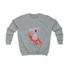 Kids Playful Sufer Koala Graphic Crewneck Sweater