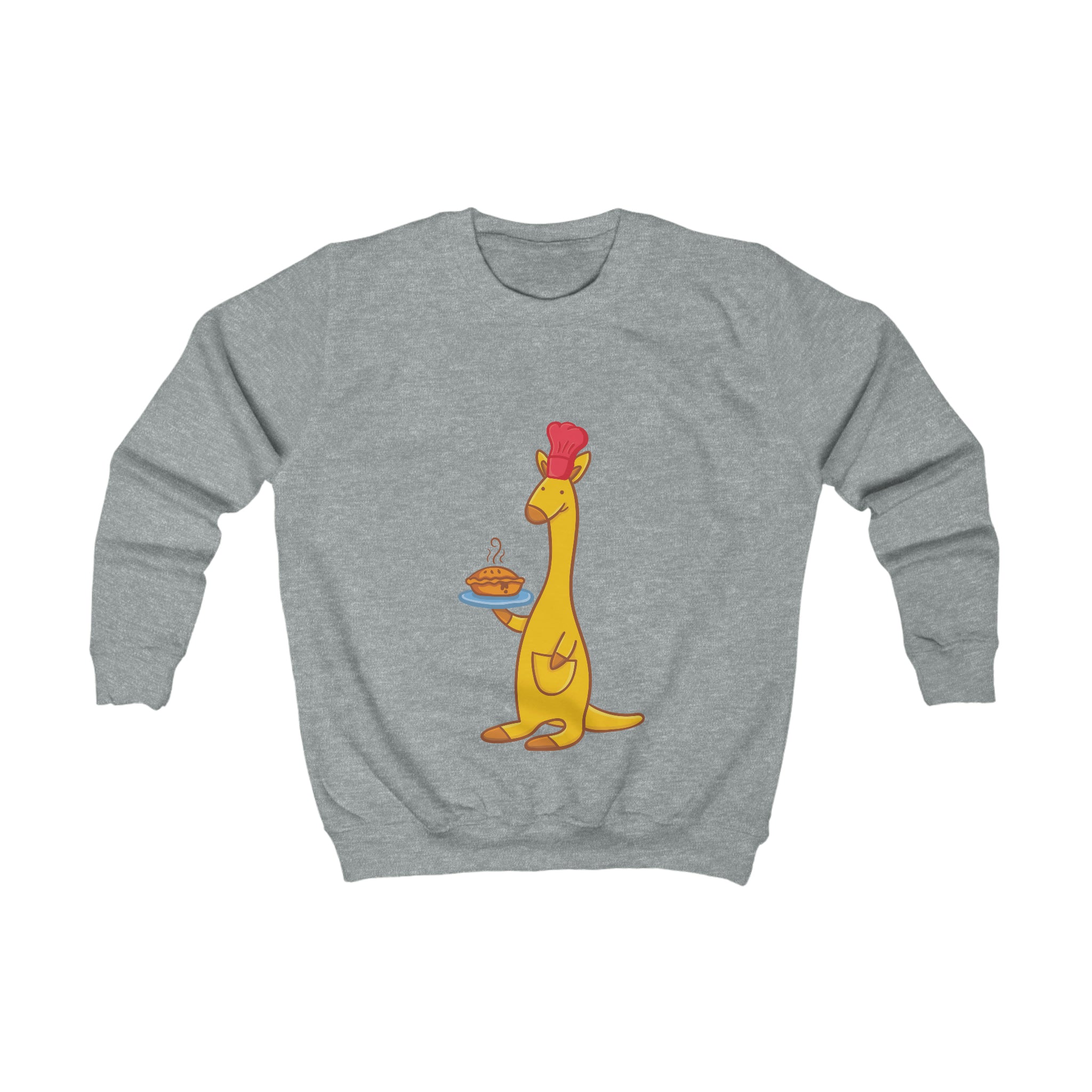 Kids Playful Kangaroo Meat Pie Graphic Crewneck Sweater