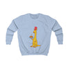 Kids Playful Kangaroo Meat Pie Graphic Crewneck Sweater