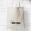 Customizable 'Meet Me In' New York Canvas Tote Bag | Add your custom city