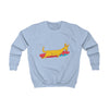 Kids Playful Kangaroo Surf Graphic Crewneck Sweater