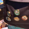Pins on Travel Backpack. How to display your pin collection