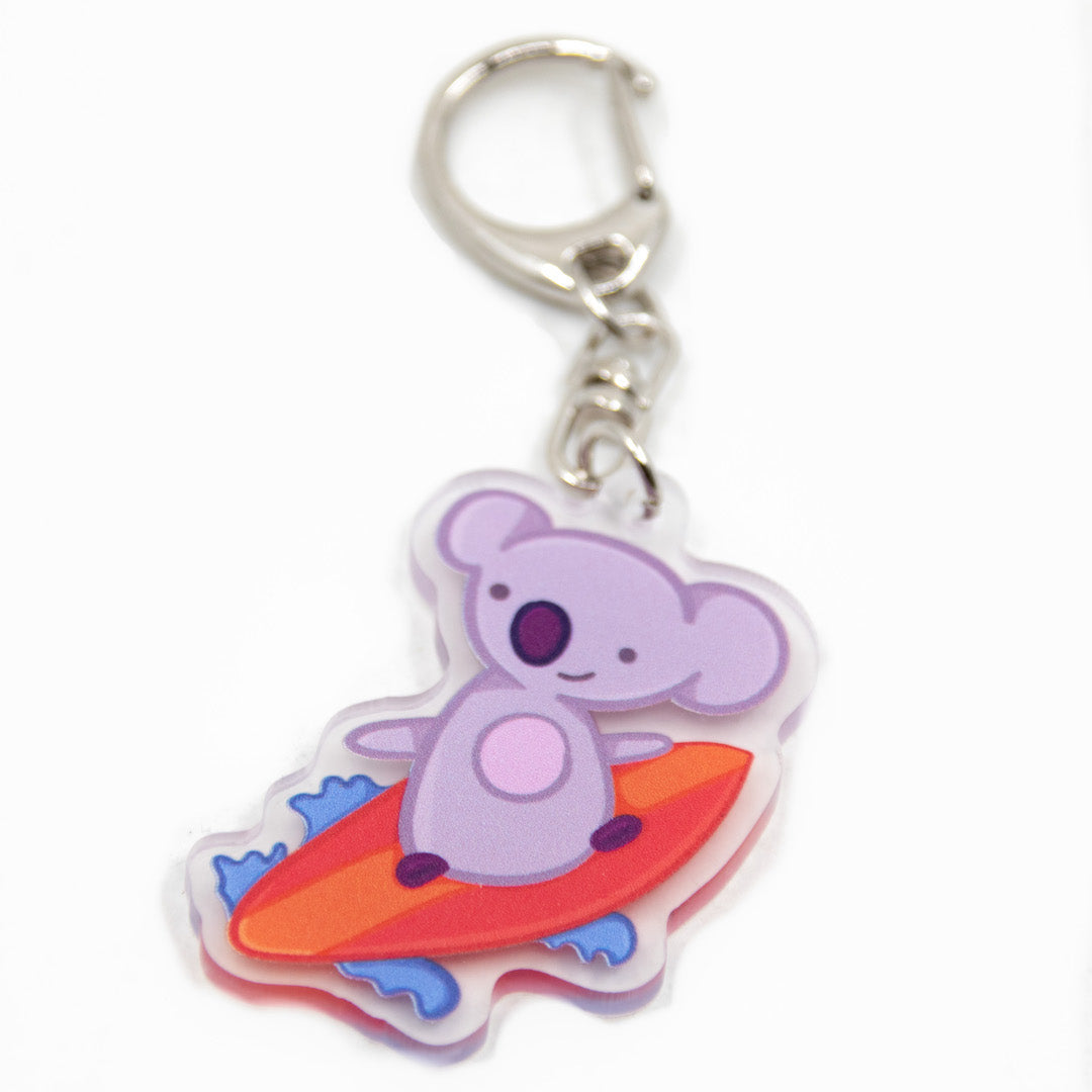 Koala Surfer Keychain
