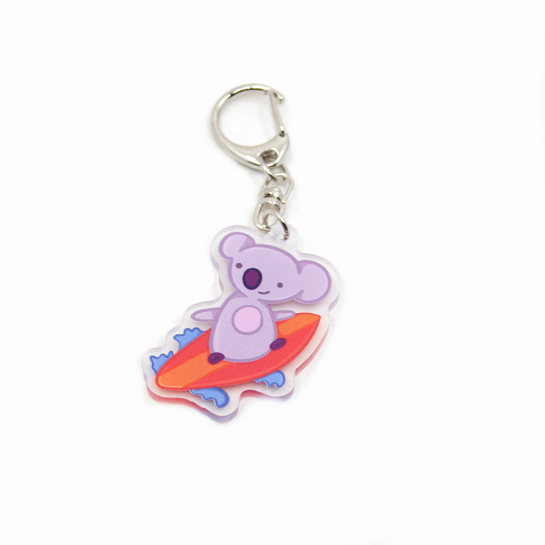 Koala Surfer Keychain