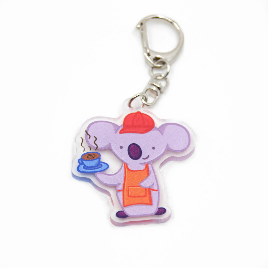 Koala Barista Keychain