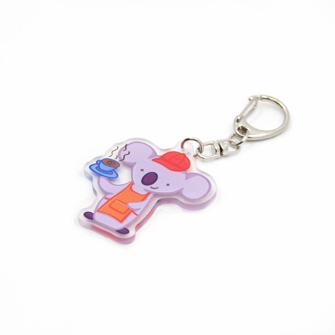 Koala Barista Keychain