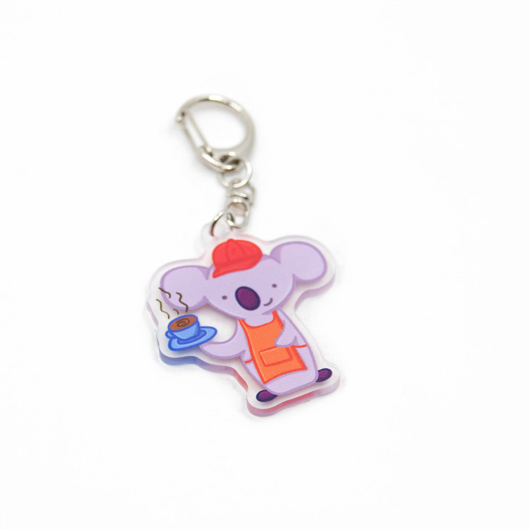 Koala Barista Keychain