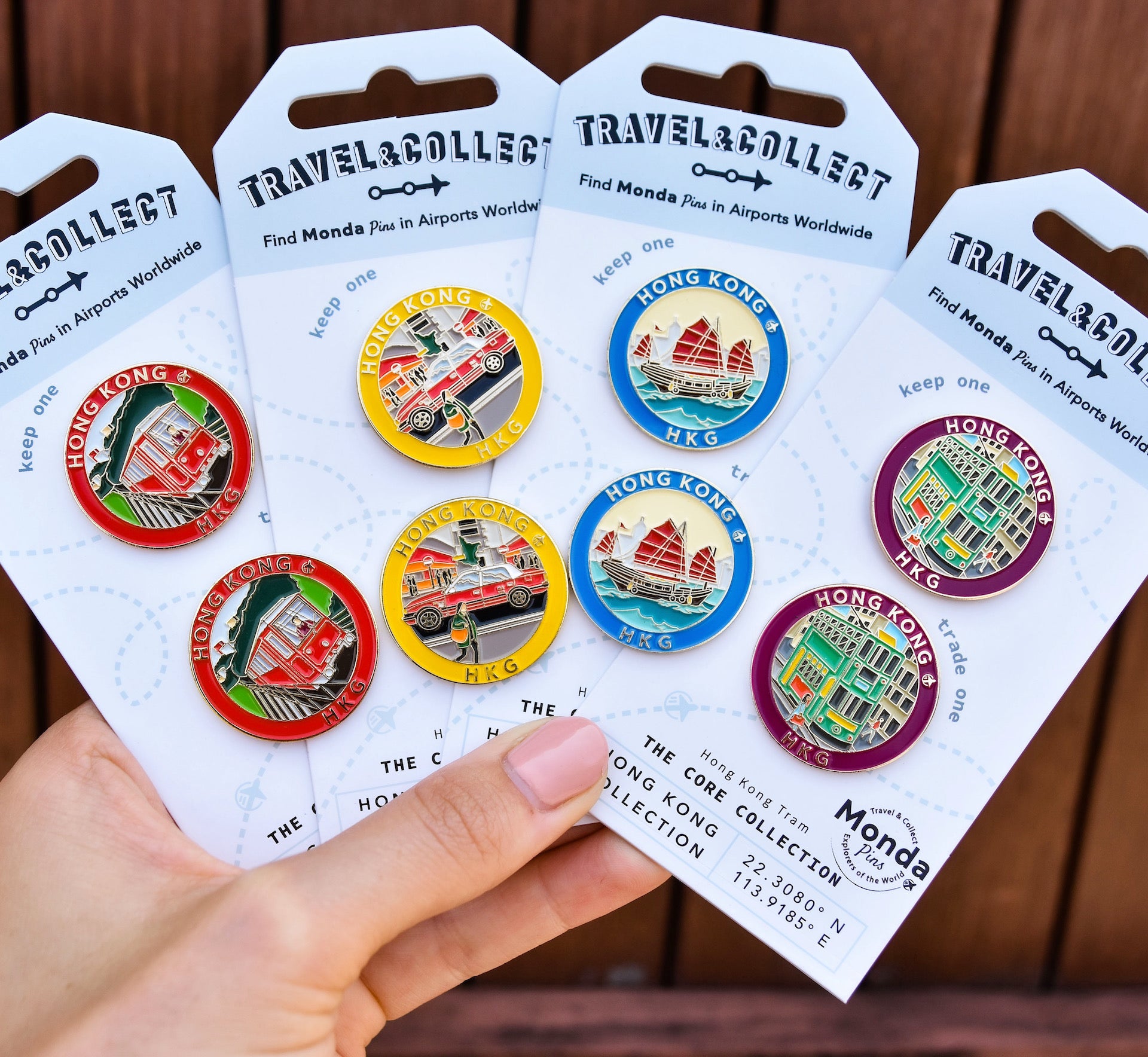 Hong Kong Pin Collection for Travel Push Pin Map and Travel Backpack