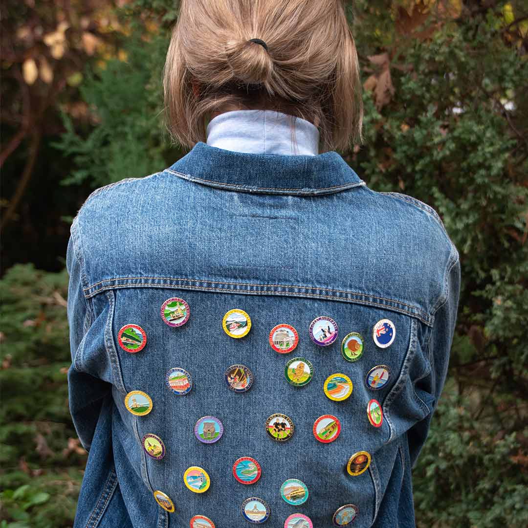 Pin Collection Denim Jacket - How to display pin collection