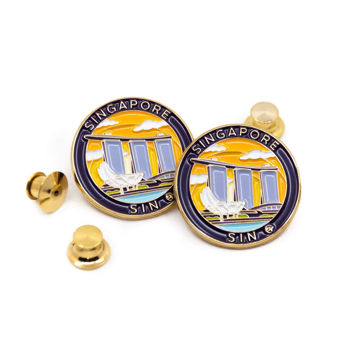 Singapore Australia Pin Collection for Travel Push Pin Map and Travel Backpack