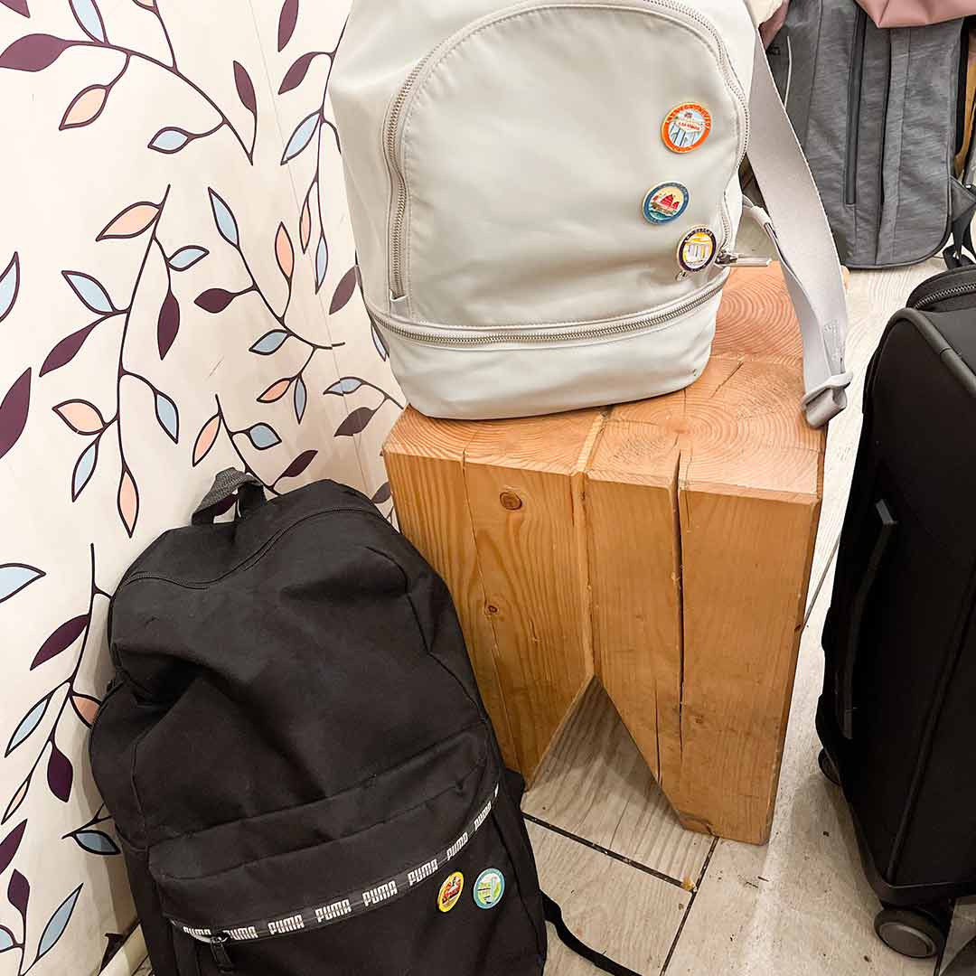 Ename Pins on Travel Backpack. How to display your pin collection