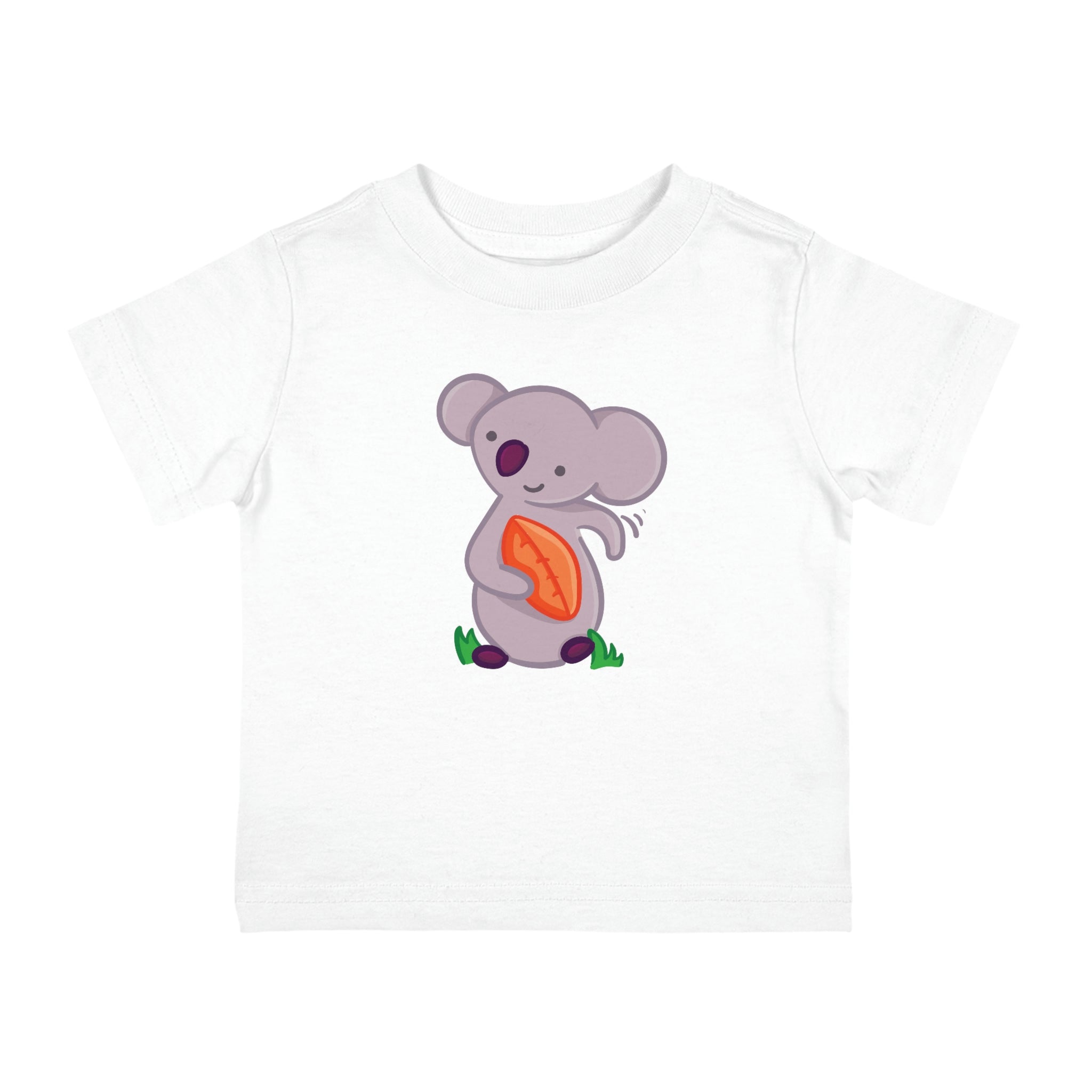 Kids Cotton Jersey Tee Shirt Koala playing Rugby T-Shirt