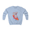 Kids Playful Sufer Koala Graphic Crewneck Sweater