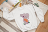 Kids Playful Rugby Koala Graphic Crewneck Sweater