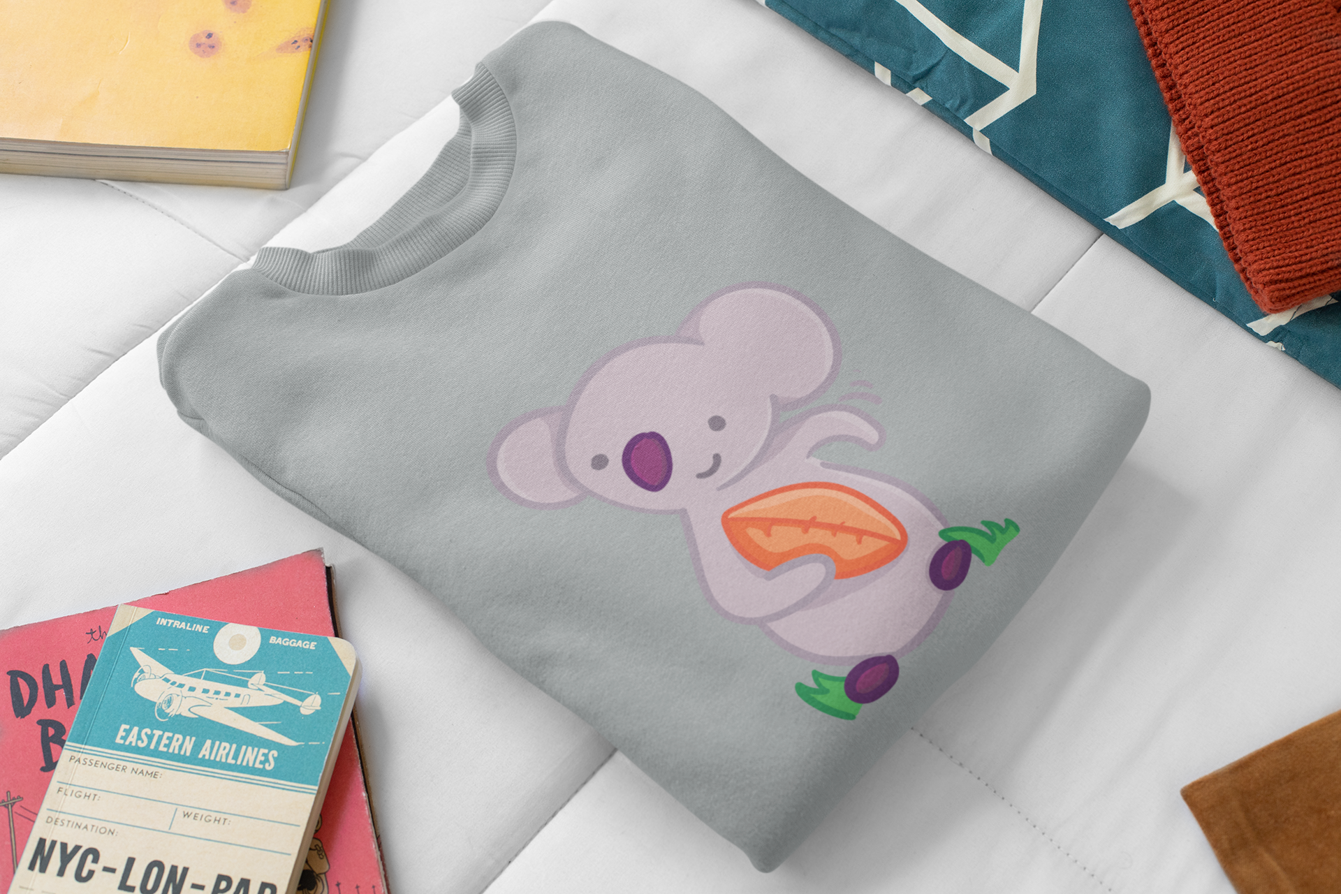 Kids Playful Rugby Koala Graphic Crewneck Sweater